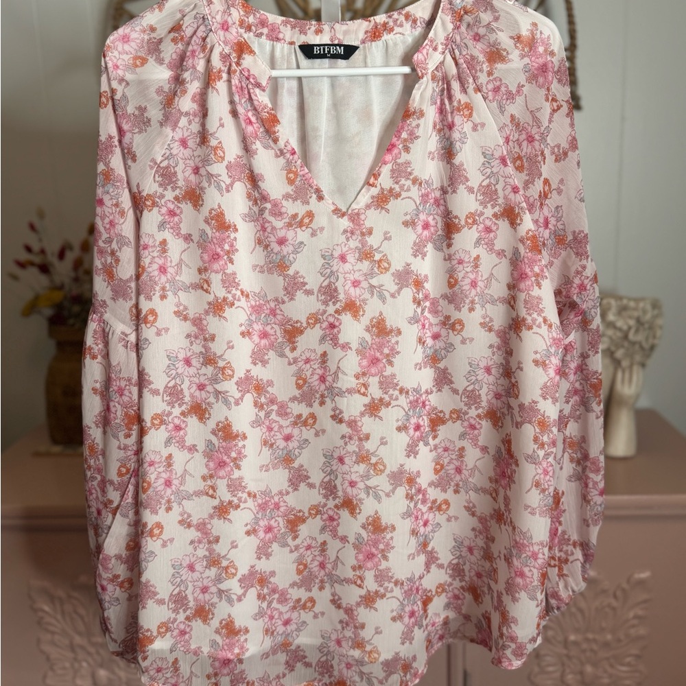 BTBFM Floral Women's‎ Top - Medium